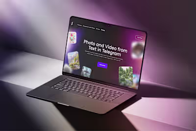 Landing page for Image and Video Generation Bot 