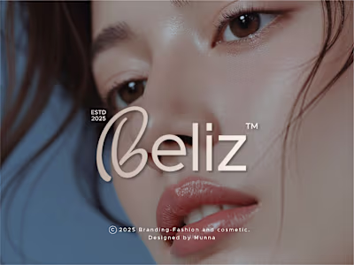 Beliz Cosmetics/Skin Care Logo And Branding.