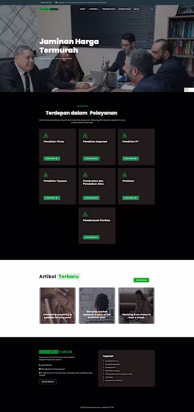 Custom DokumenHukum.com Company Profile Website
