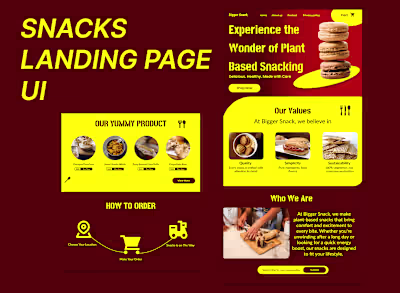 SNACKS LANDING PAGE UI DESIGN