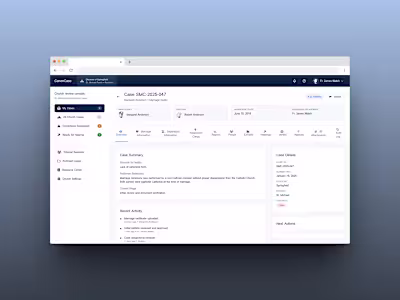 A multi-tenant, governance-first case review