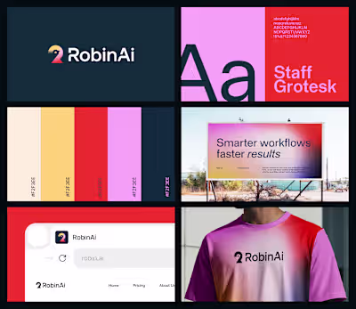 A recent brand sprint I did for RobinAi All essentials, and ...