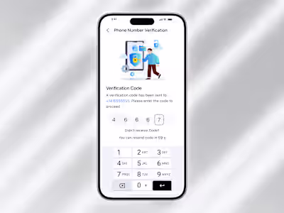 OTP Verification UI – Mobile Login Code Entry Screen