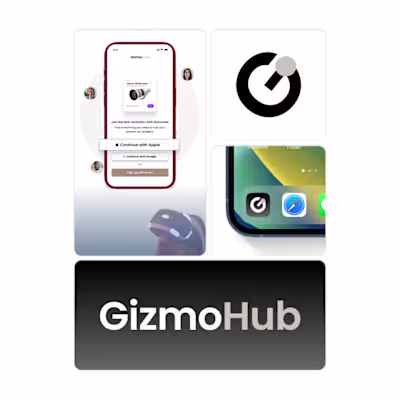 Landing Page For GizmoHub app