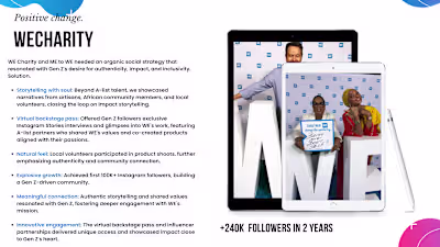 WE Charity and ME to