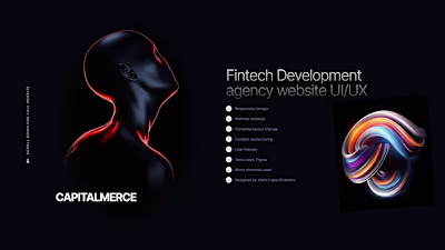 Fintech agency website design UI/UX