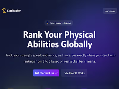 SaaS Landing Page Design for StatTracker
