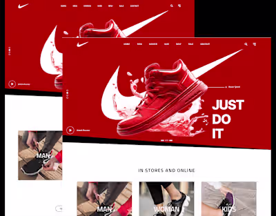 Nike Shoes Website Design- landing page on Behance