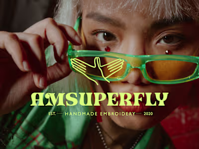 Amsuperfly visual identity