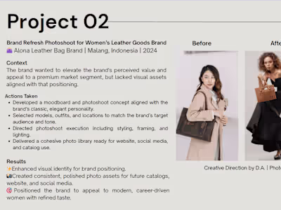 Brand Refresh Photoshoot for Women’s Leather Goods Brand