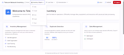 Telecom Network Inventory Management System Development