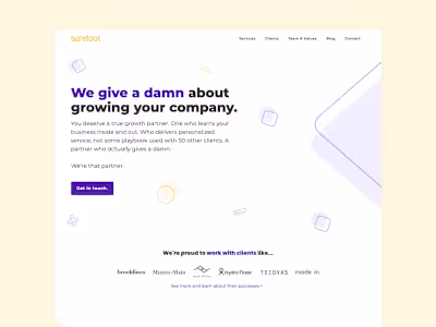 surefoot Website Redesign