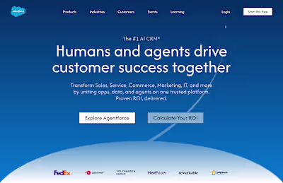 A Salesforce landing page redesign
Some