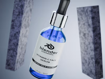 Vitamin C Face Serum 3D Render