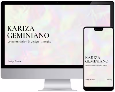 Kariza Geminiano personal website