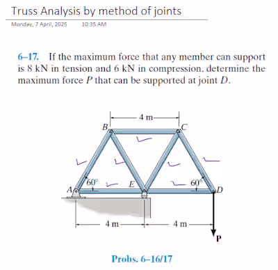 Statics/Engineering Mechanics Question Solutions