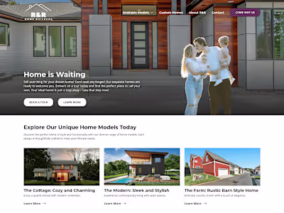 A unique WordPress website for a custom home builder