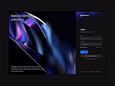 Login screen