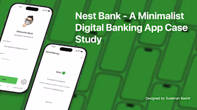 NestBank – A Minimalist Digital Banking App Case Study