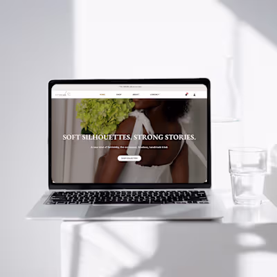 Luxury e-commerce website for a fashion brand