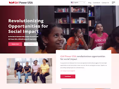 Web Design for Girl Power USA