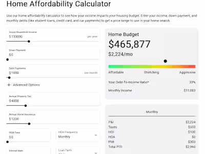 Home Affordability Calculator