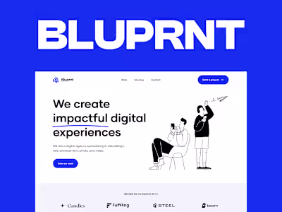 Bluprnt — Design Agency Website
