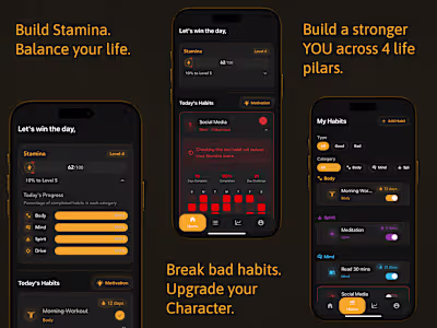 StaminaX Health and Personal Growth App Development