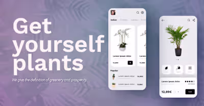 Clean mobile app layout