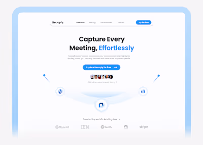 SAAS Landing Page Website Design | UI/UX Case Study