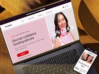 E-Commerce Website for Solawave Skincare Brand
