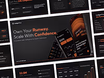 LedgerRise Seed Pitch Deck Design