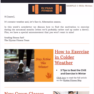 Email Newsletter