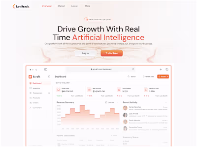 Landing Page Design for EarnReach
