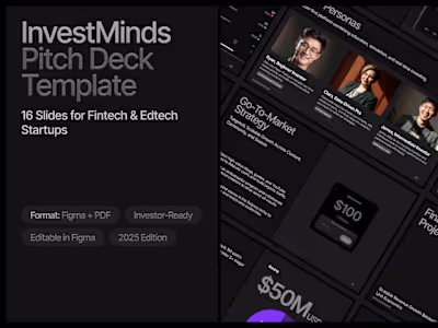 InvestMinds Pitch Deck Template – Fintech & Education Startup