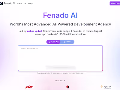 Fenado AI | World’s Most Advanced AI-Powered Development Agency