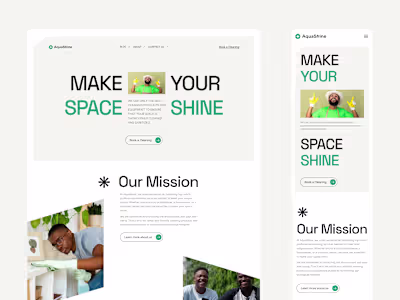 AquaShine Cleaning Service Landing Page