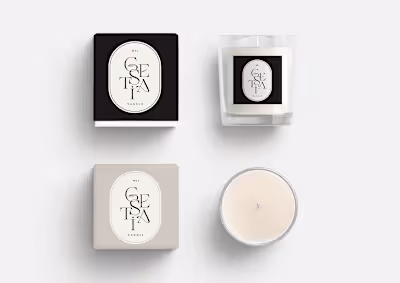 Gestia candle branding