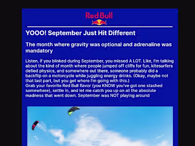 RedBull Newsletter