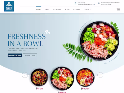 One-Page Restaurant Website Design