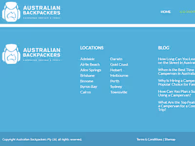Australian Backpackers (Laravel)