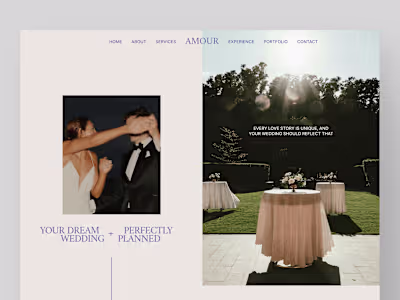 Redesigning Amour: A Refined Experience for Wedding Planning