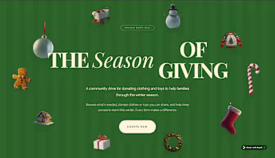 I built a Holiday Donation Drive. I used @Knack to build the...