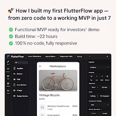 From Zero Code to MVP – My First FlutterFlow App