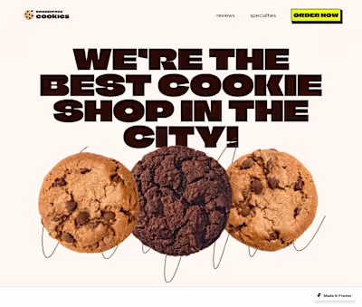 Cookie Shop Website | Framer