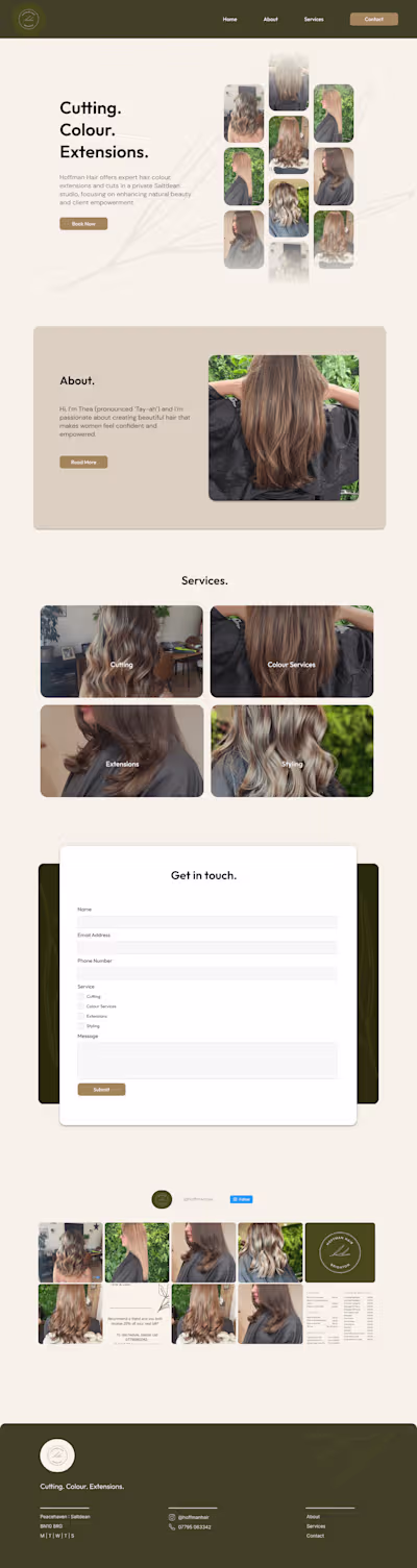 Design & Development of Hoffman Hair's Website