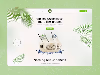 Nuco | Fresh Coconut | Landing page | Coconut Water | Ecommerce