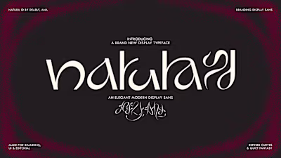  Natura ID - Elegant Modern Display Sans Typeface/Font