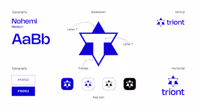 New mark for Triont - a spark in motion, a symbol of clarity...