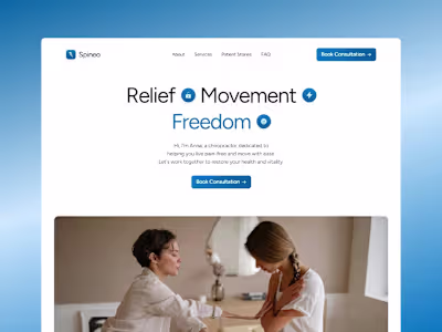 Spineo - Chiropractor Framer Template